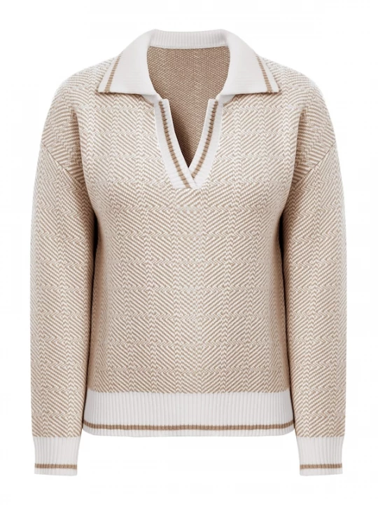 Foto van product Imily Bela Trui beige / wit