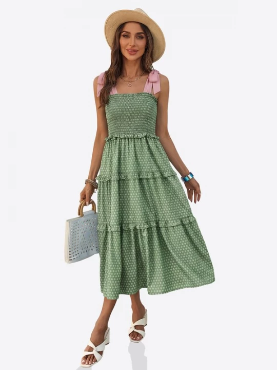 Foto van product Imily Bela Zomerjurk groen / rosa / wit