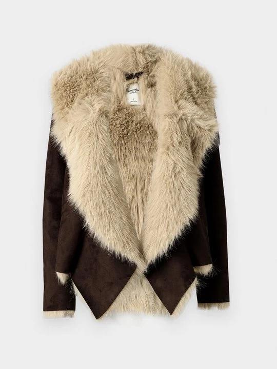 Foto van product Imitatieleren jas Abercrombie & Fitch bruin