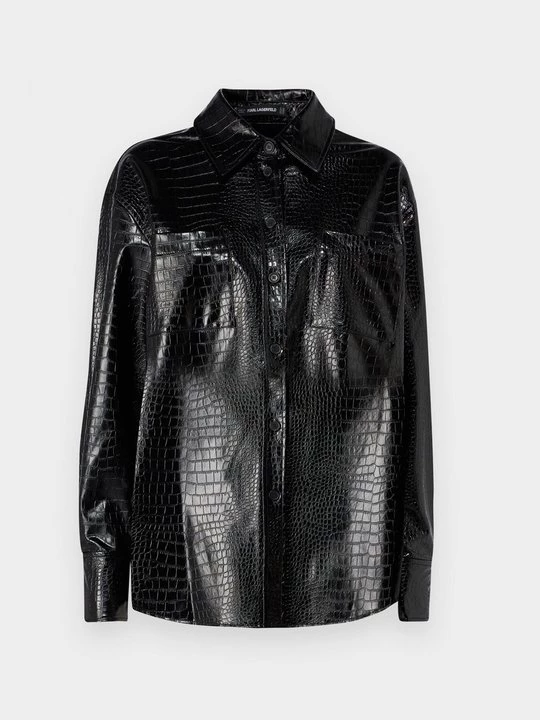 Foto van product Imitatieleren jas KARL LAGERFELD zwart