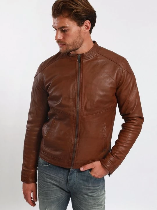 Foto van product Imitatieleren jas Lee Cooper cognac