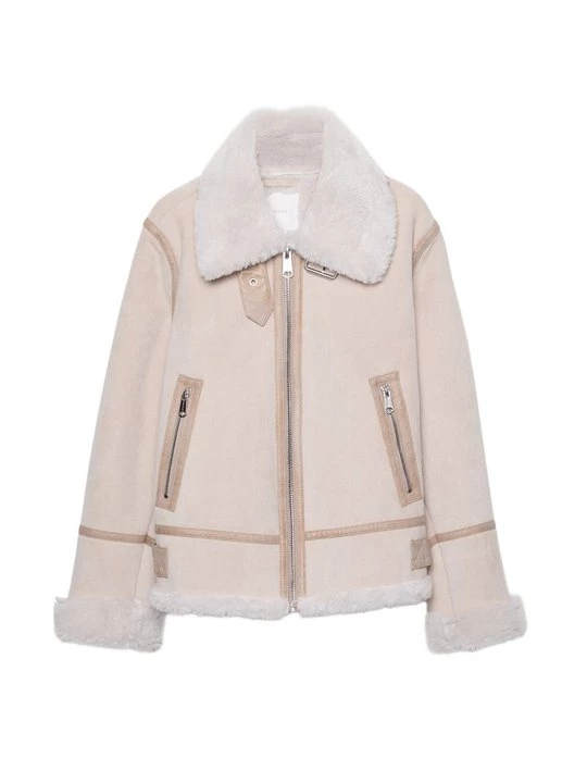 Foto van product Imitatieleren jas Stradivarius wit