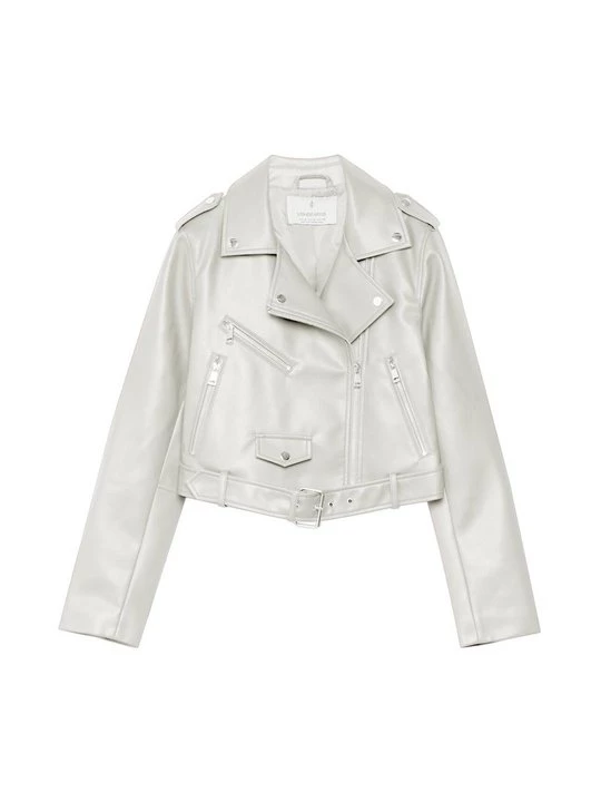 Foto van product Imitatieleren jas Stradivarius wit