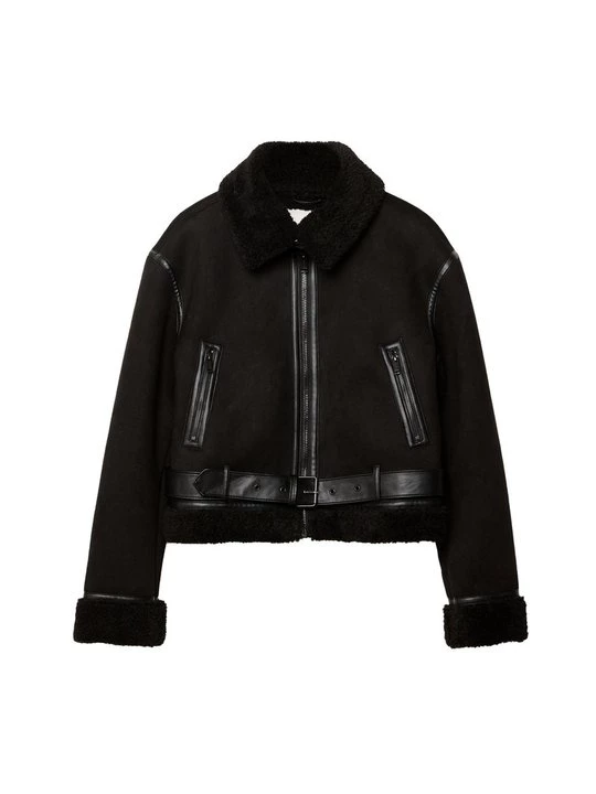 Foto van product Imitatieleren jas Stradivarius zwart