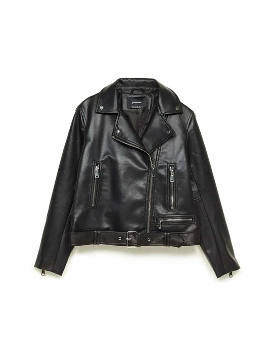 Foto van product Imitatieleren jas Stradivarius zwart
