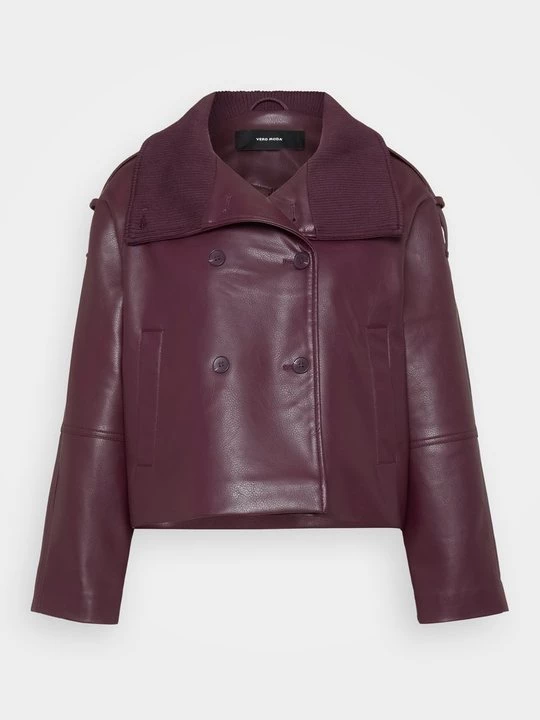 Foto van product Imitatieleren jas Vero Moda bordeauxrood