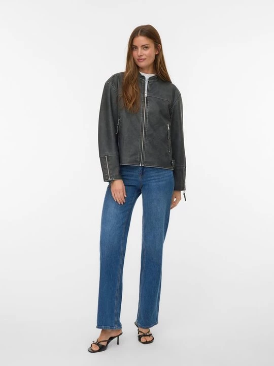 Foto van product Imitatieleren jas Vero Moda donkergrijs
