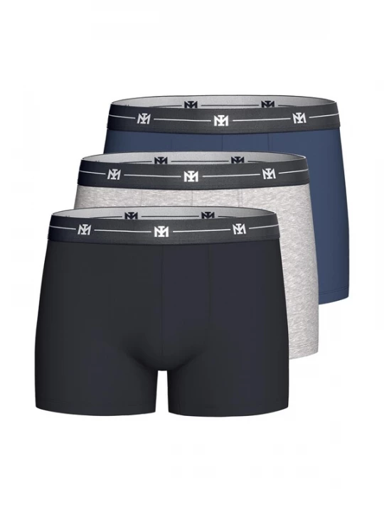 Foto van product IMPETUS Boxershorts donkerblauw / lichtgrijs / zwart