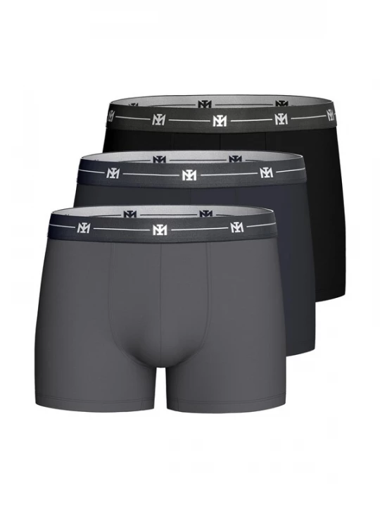 Foto van product IMPETUS Boxershorts ' IM1221P09P3 ' donkergrijs / zwart / wit