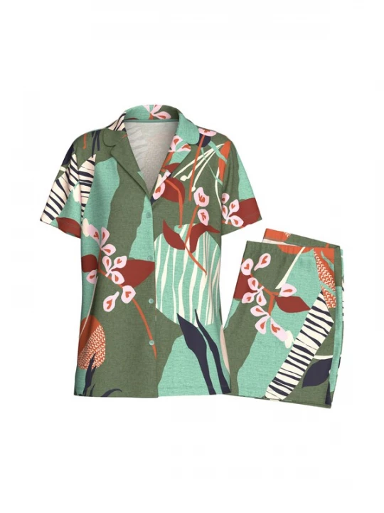 Foto van product IMPETUS Pyjama ' IM8547P5400 ' groen / gemengde kleuren