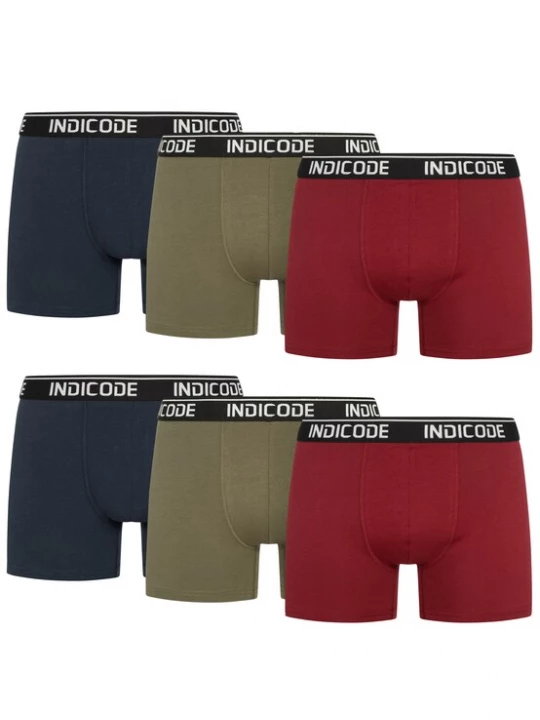 Foto van product INDICODE JEANS Boxershorts ' Milano ' blauw / groen / wijnrood / zwart / wit