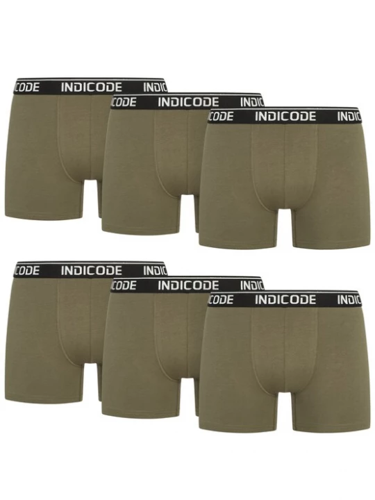 Foto van product INDICODE JEANS Boxershorts ' Milano ' olijfgroen / zwart / wit