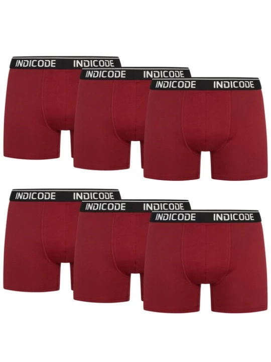 Foto van product INDICODE JEANS Boxershorts ' Milano ' wijnrood / zwart / wit