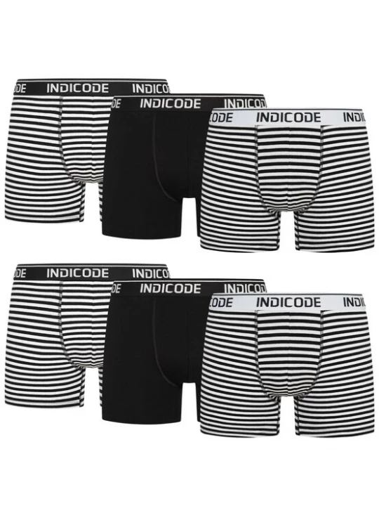Foto van product INDICODE JEANS Boxershorts ' Milano ' zwart / wit