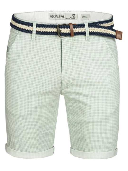 Foto van product INDICODE JEANS Broek 'Bourchier' pastelgroen / natuurwit
