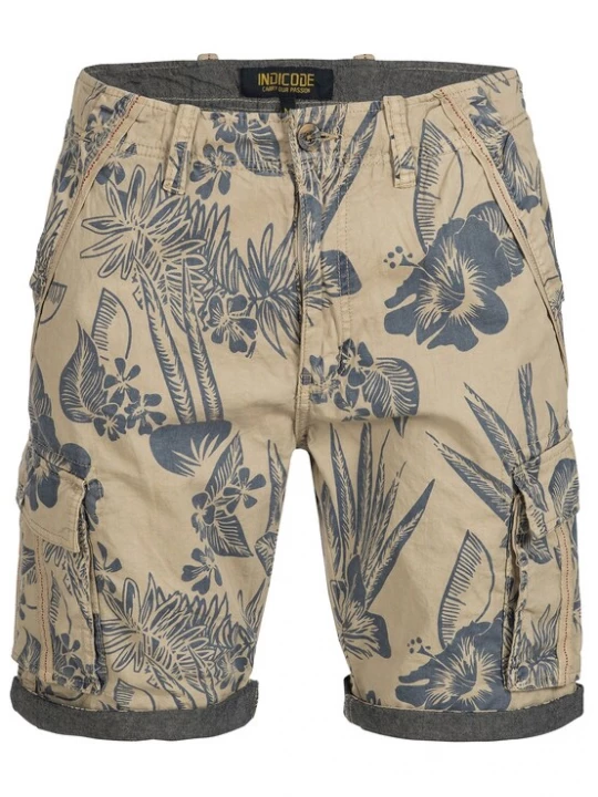 Foto van product INDICODE JEANS Cargobroek 'Albert' beige / donkergrijs