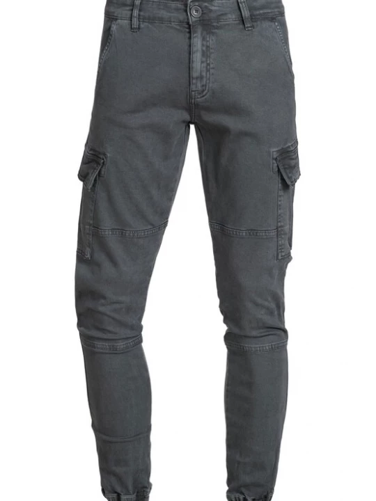 Foto van product INDICODE JEANS Cargobroek 'August' grey denim