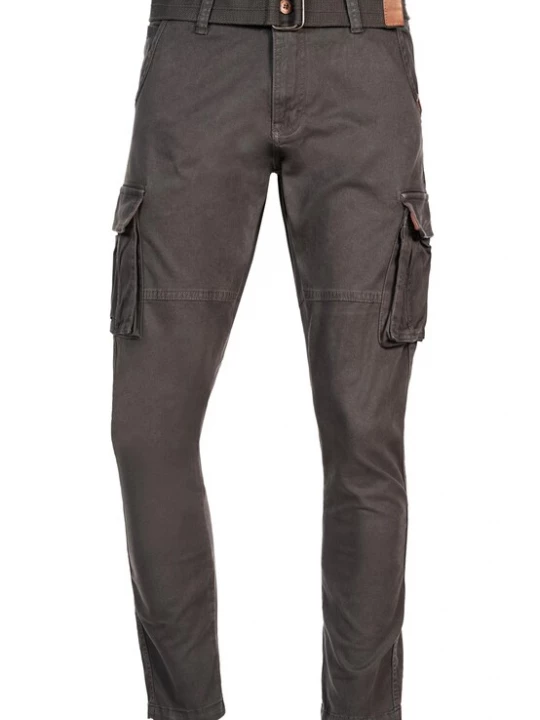 Foto van product INDICODE JEANS Cargobroek 'Mathen' bruin / grijs / pink