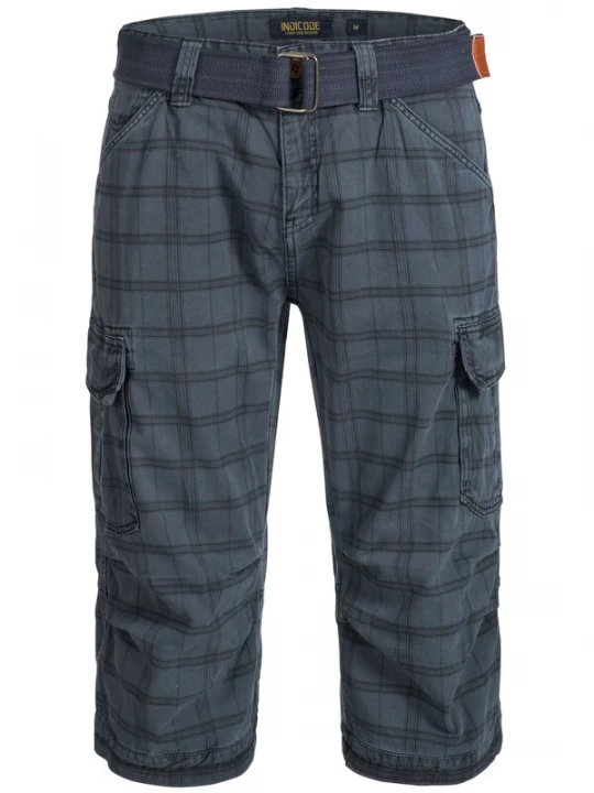 Foto van product INDICODE JEANS Cargojeans '70-175 Nicolas Check' navy / grijs