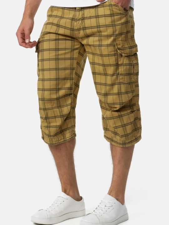 Foto van product INDICODE JEANS Cargojeans 'Nicolas' camel / zwart