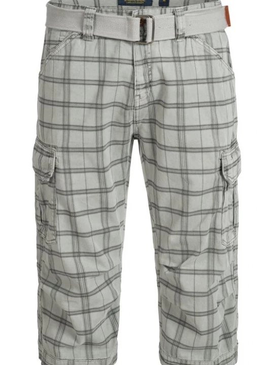 Foto van product INDICODE JEANS Cargojeans 'Nicolas Check' grijs / zwart
