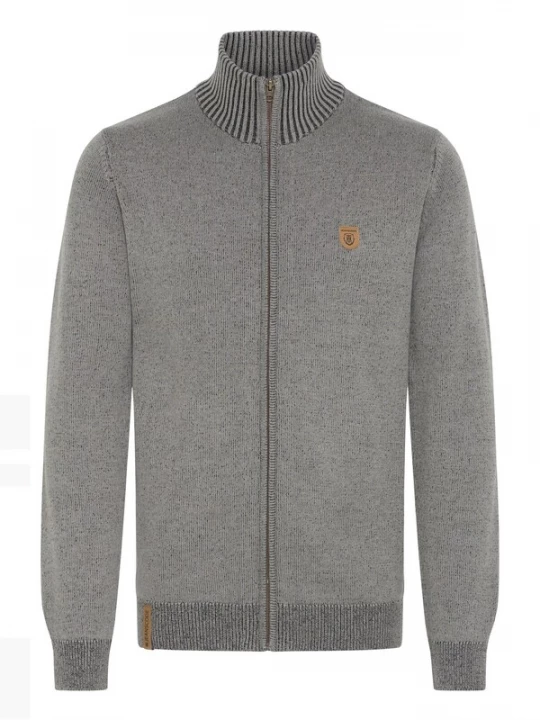 Foto van product INDICODE JEANS Gebreid vest 'Andy' bruin / grijs