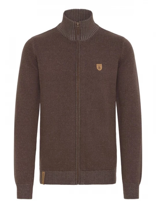 Foto van product INDICODE JEANS Gebreid vest 'Andy' bruin / lichtbruin