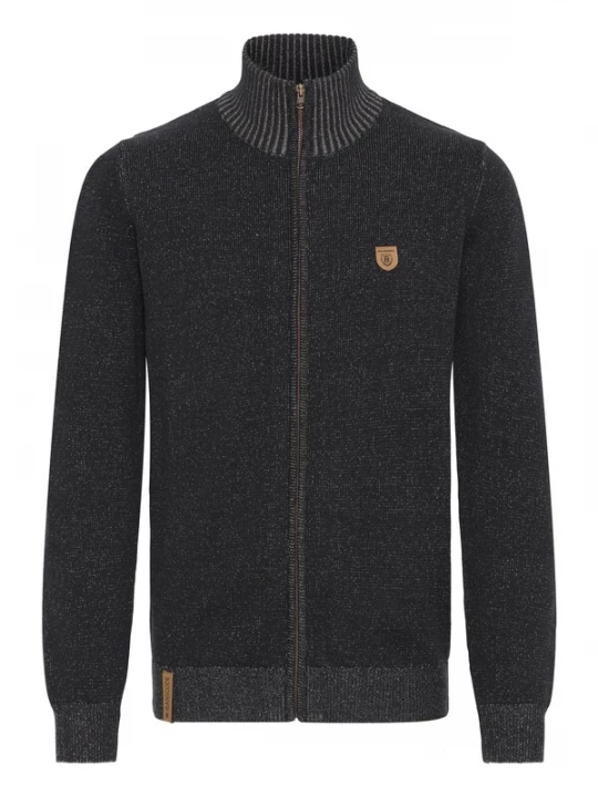 Foto van product INDICODE JEANS Gebreid vest 'Andy' zwart