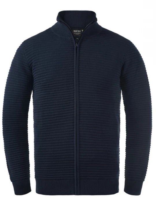 Foto van product INDICODE JEANS Gebreid vest 'Arctic' navy