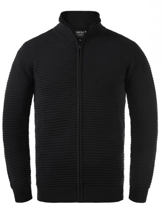 Foto van product INDICODE JEANS Gebreid vest 'Arctic' zwart