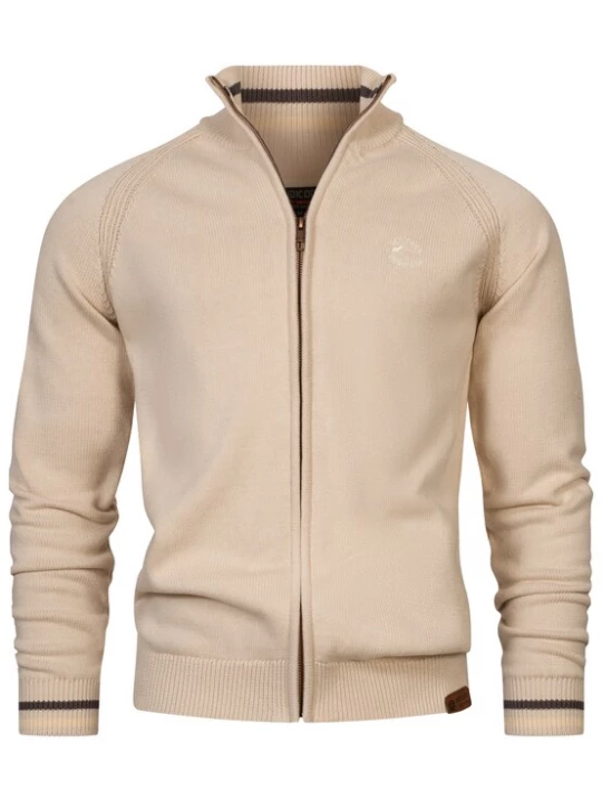 Foto van product INDICODE JEANS Gebreid vest 'Arutemia' beige / wit
