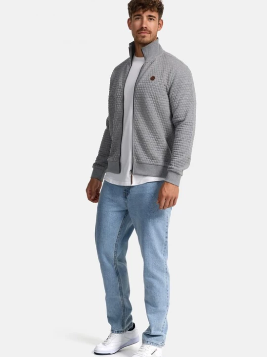 Foto van product INDICODE JEANS Gebreid vest 'Bermie' bruin / grijs