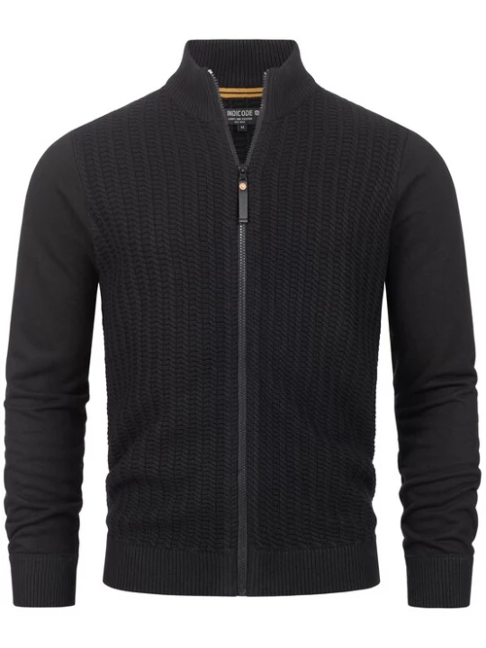 Foto van product INDICODE JEANS Gebreid vest 'Cason' zwart