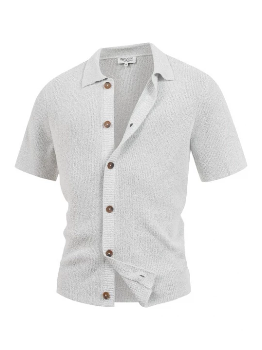 Foto van product INDICODE JEANS Gebreid vest 'Daxmark' lichtgrijs