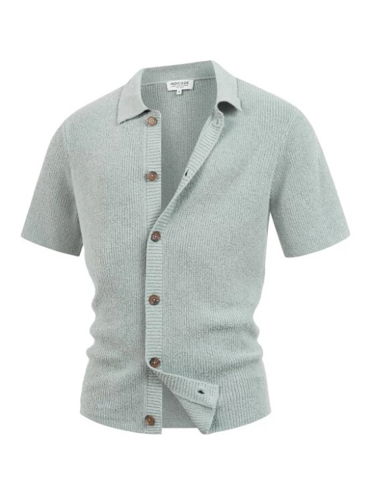 Foto van product INDICODE JEANS Gebreid vest 'Daxmark' pastelblauw