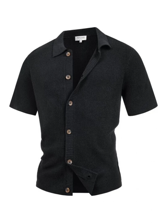 Foto van product INDICODE JEANS Gebreid vest 'Daxmark' zwart