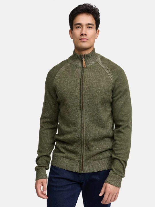 Foto van product INDICODE JEANS Gebreid vest 'INMassum' groen gemêleerd