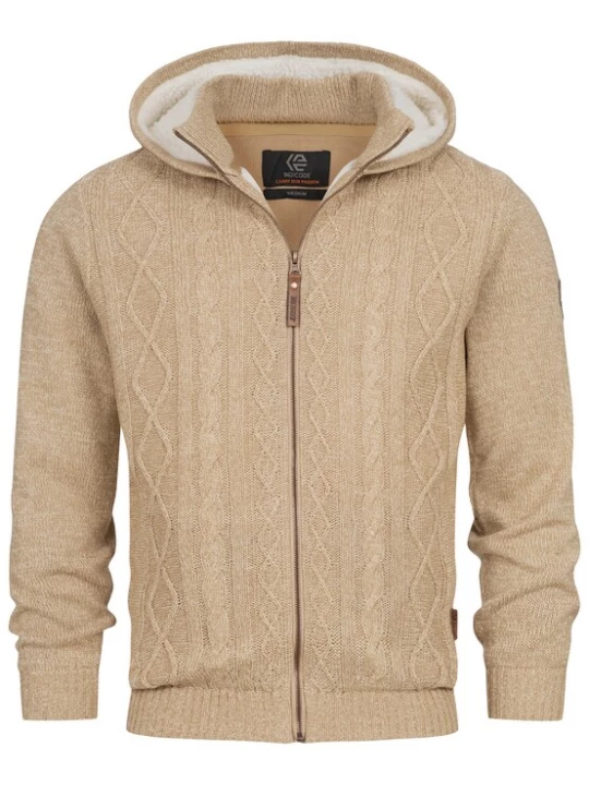Foto van product INDICODE JEANS Gebreid vest 'INRandolph' beige