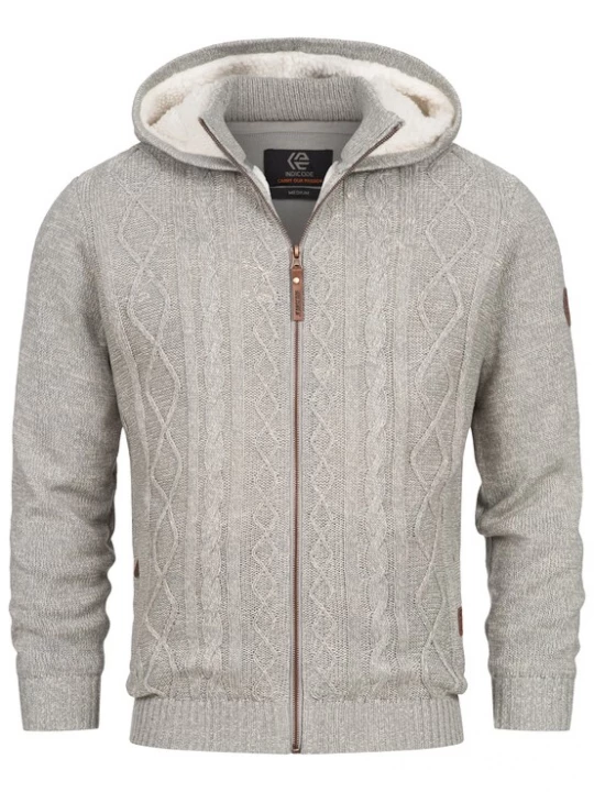 Foto van product INDICODE JEANS Gebreid vest 'INRandolph' lichtgrijs