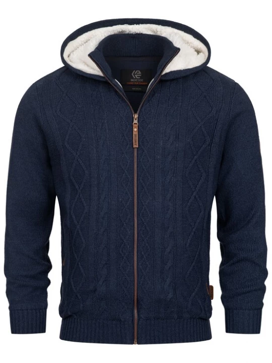 Foto van product INDICODE JEANS Gebreid vest 'INRandolph' marine