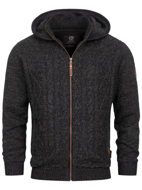 Foto van product INDICODE JEANS Gebreid vest 'INRandolph' zwart