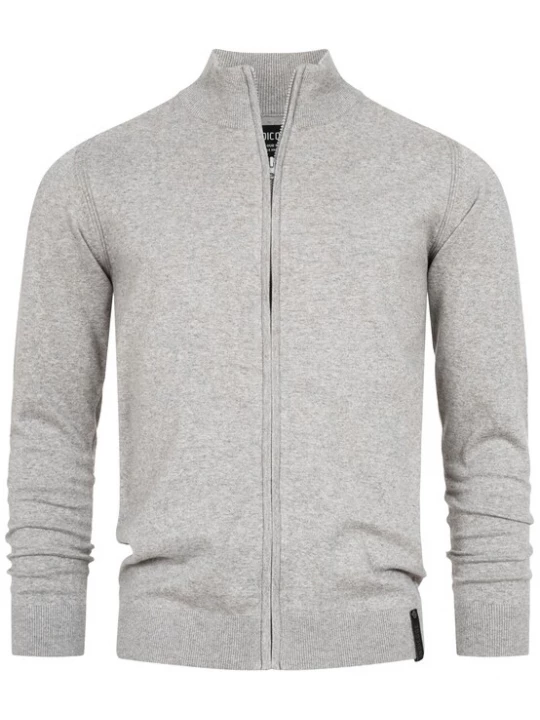 Foto van product INDICODE JEANS Gebreid vest 'Lau' lichtgrijs