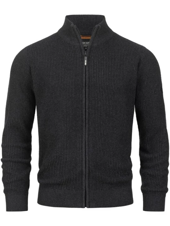 Foto van product INDICODE JEANS Gebreid vest ' Layton ' donkergroen