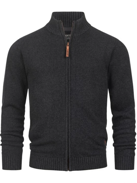 Foto van product INDICODE JEANS Gebreid vest 'Lut' antraciet