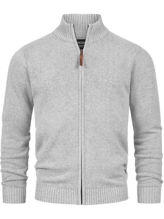 Foto van product INDICODE JEANS Gebreid vest ' Lut' lichtgrijs