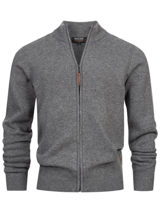Foto van product INDICODE JEANS Gebreid vest 'Margous' antraciet