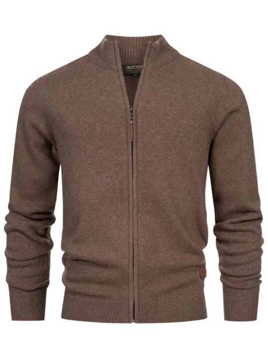 Foto van product INDICODE JEANS Gebreid vest 'Margous' bruin