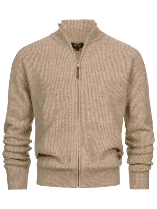 Foto van product INDICODE JEANS Gebreid vest 'Peace' beige