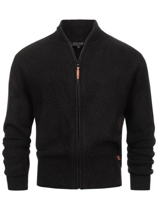 Foto van product INDICODE JEANS Gebreid vest 'Peace' zwart