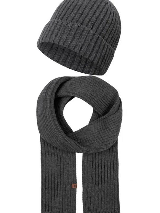 Foto van product INDICODE JEANS Muts 'Geyser' donkergrijs
